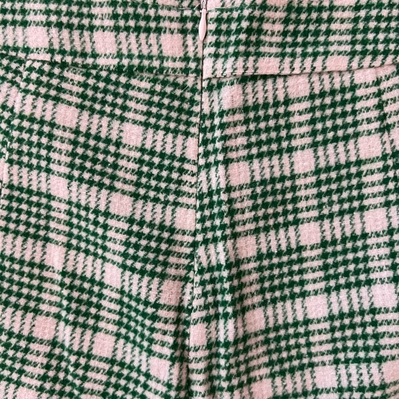 NWOT Green and White Plaid Crop Top and Skort Set Size 6 - Picture 6 of 10